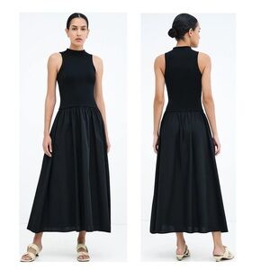 Marcella NYC Montrose Black Sleeveless Fit & Flare Maxi Dress Medium